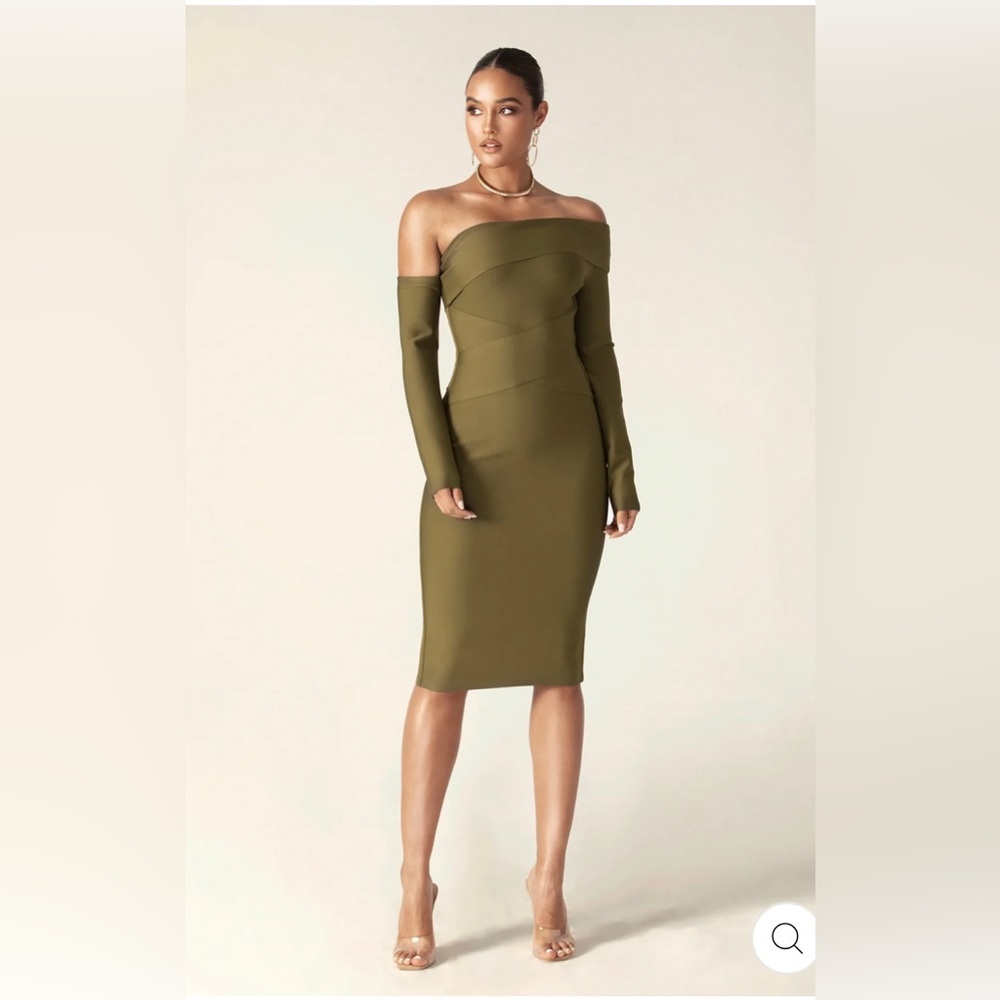 Shiva Bandage Dress (Olive green)